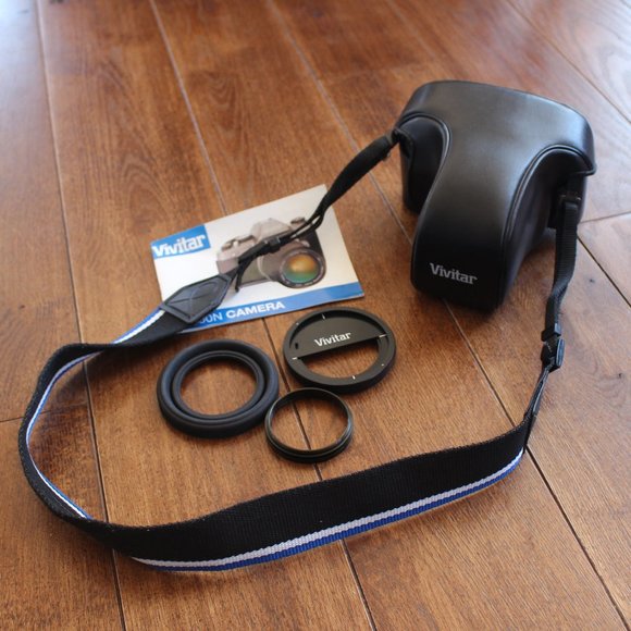 EUC Vivitar V3800N 35mm Manual SLR Camera With 28-70mm Macro Zoom Lens and Case - Picture 7 of 8